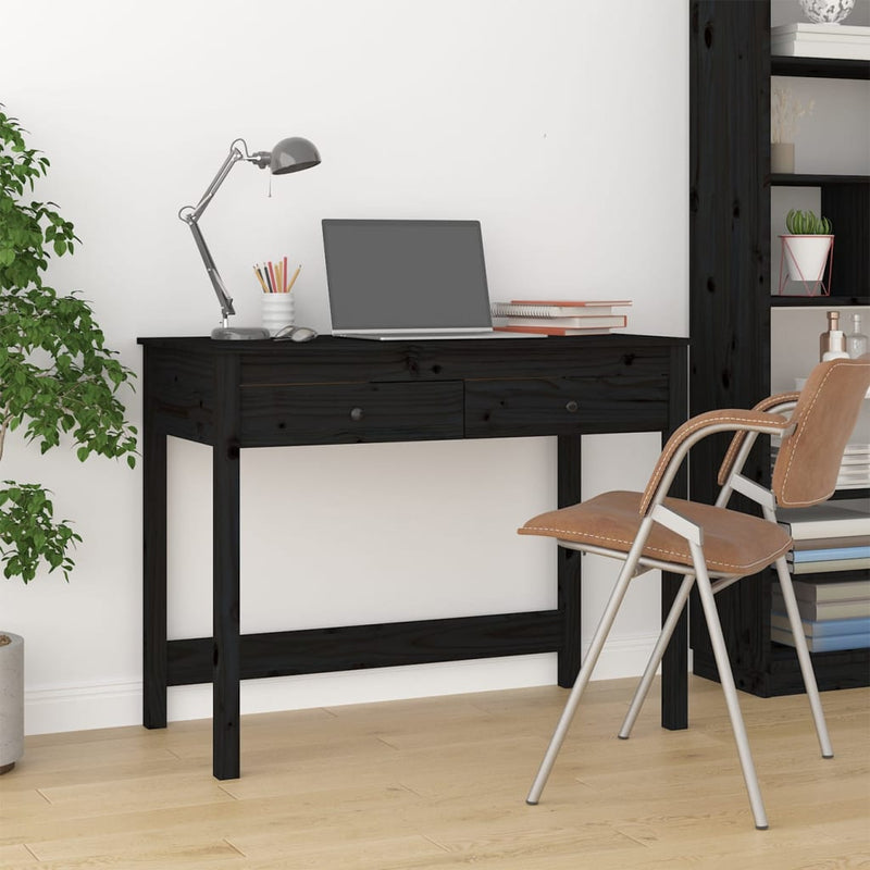 Desk_with_Drawers_Black_100x50x78_cm_Solid_Wood_Pine_IMAGE_1_EAN:8720845683658