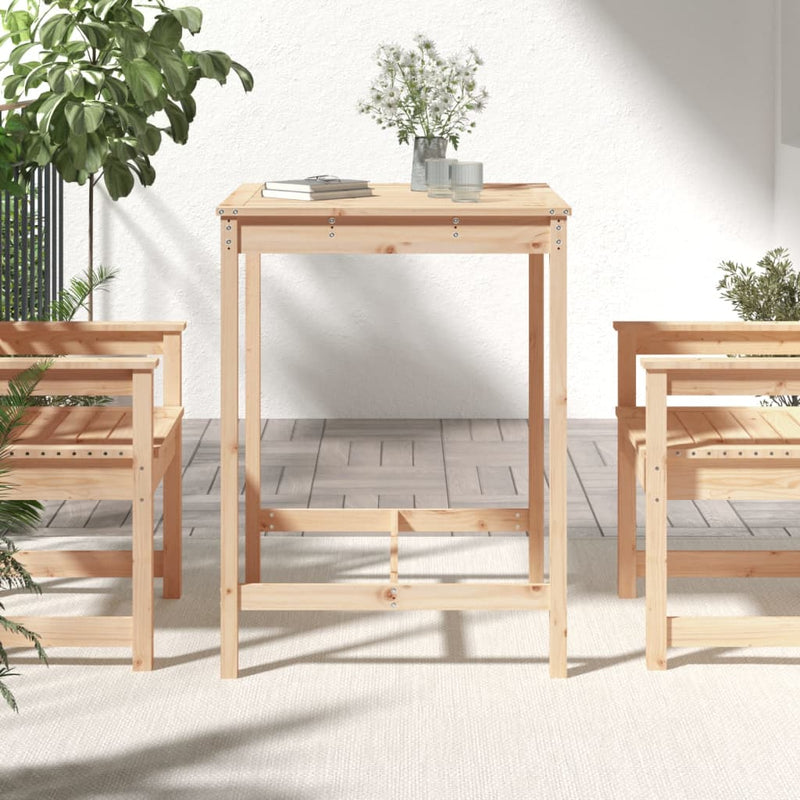 Garden Table 82.5x82.5x110 cm Solid Wood Pine