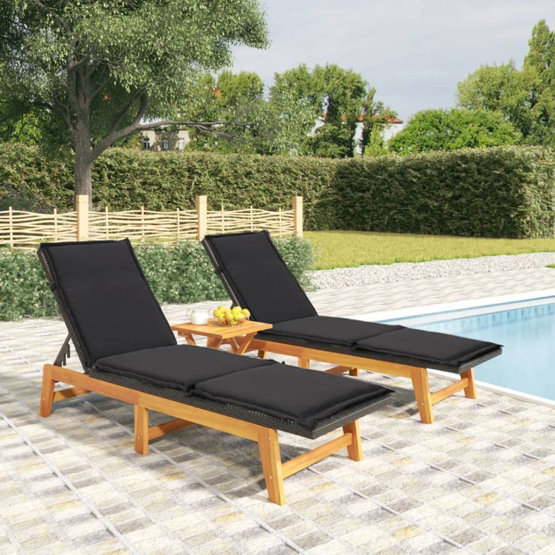 Sun_Loungers_with_Cushions_2_pcs_Poly_Rattan&Solid_Wood_Acacia_IMAGE_1_EAN:8720845717766