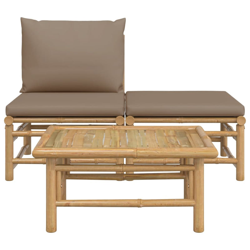 3_Piece_Garden_Lounge_Set_with_Taupe_Cushions_Bamboo_IMAGE_3_EAN:8720845725471
