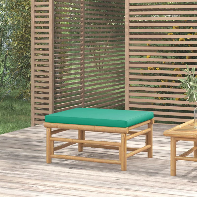 Garden_Footstool_with_Green_Cushion_Bamboo_IMAGE_1