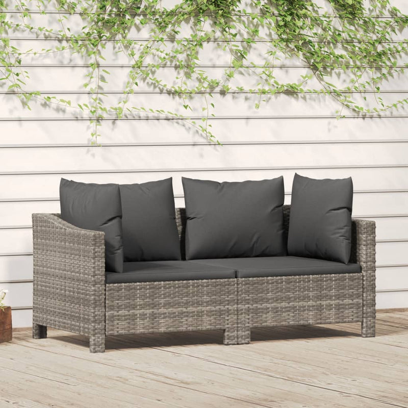 2_Piece_Garden_Lounge_Set_with_Cushions_Grey_Poly_Rattan_IMAGE_1_EAN:8720845727062