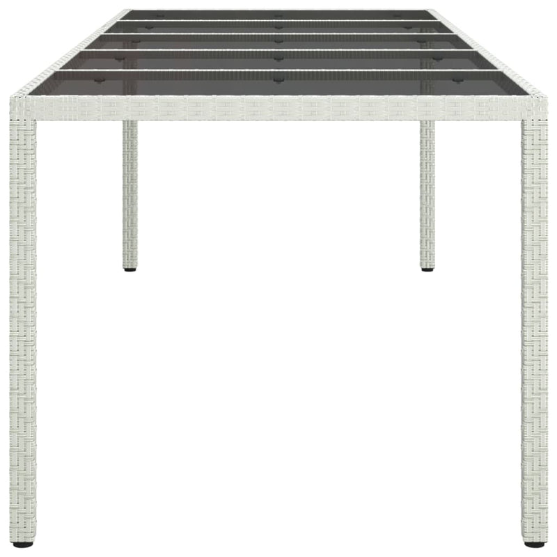 Garden_Table_White_250x100x75_cm_Poly_Rattan_and_Tempered_Glass_IMAGE_4