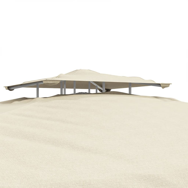 Gazebo with Double Roof Cream 3x3x2.68 m Fabric