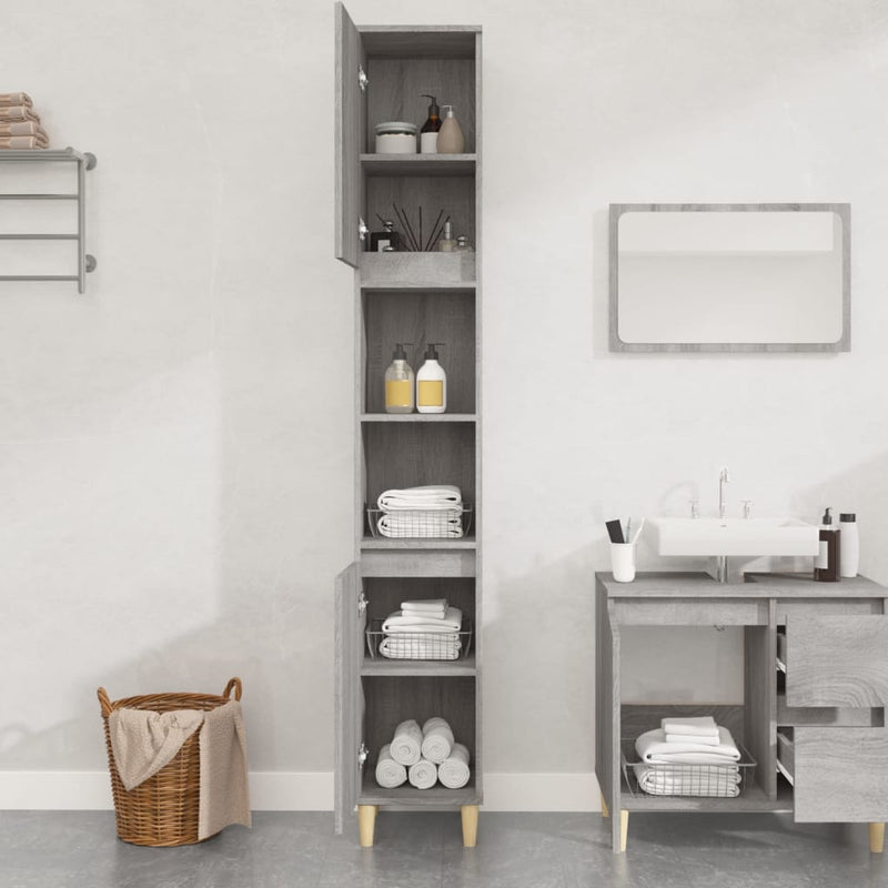 Bathroom_Cabinet_Grey_Sonoma_30x30x190_cm_Engineered_Wood_IMAGE_3