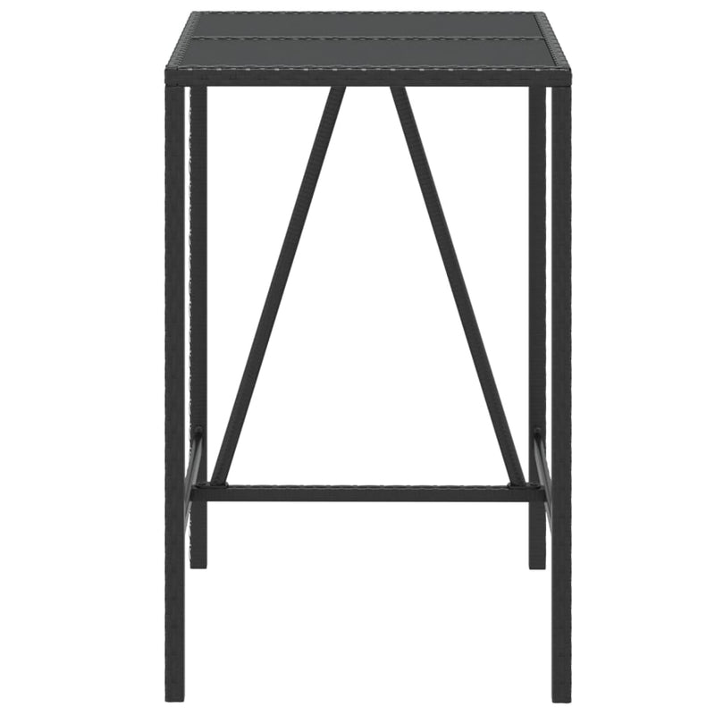 Bar_Table_with_Glass_Top_Black_70x70x110_cm_Poly_Rattan_IMAGE_3