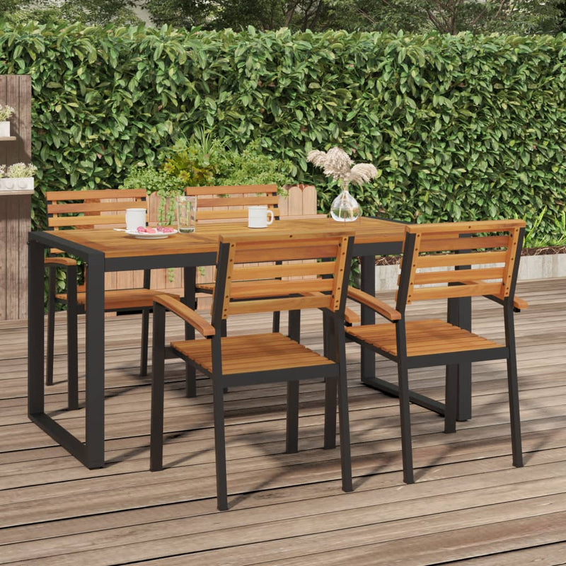 Garden_Table_with_U-shaped_Legs_160x80x75_cm_Solid_Wood_Acacia_IMAGE_1