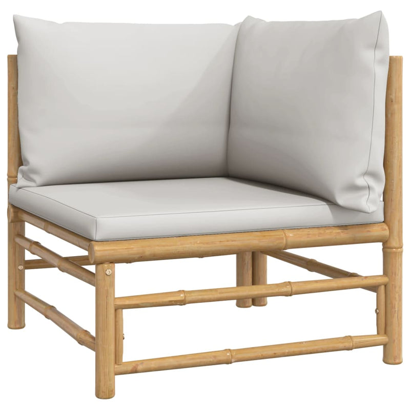 9_Piece_Garden_Lounge_Set_with_Light_Grey_Cushions_Bamboo_IMAGE_4_EAN:8720845744199