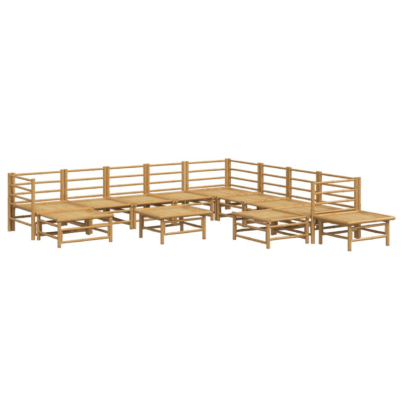 12_Piece_Garden_Lounge_Set_with_Light_Grey_Cushions_Bamboo_IMAGE_4_EAN:8720845744274