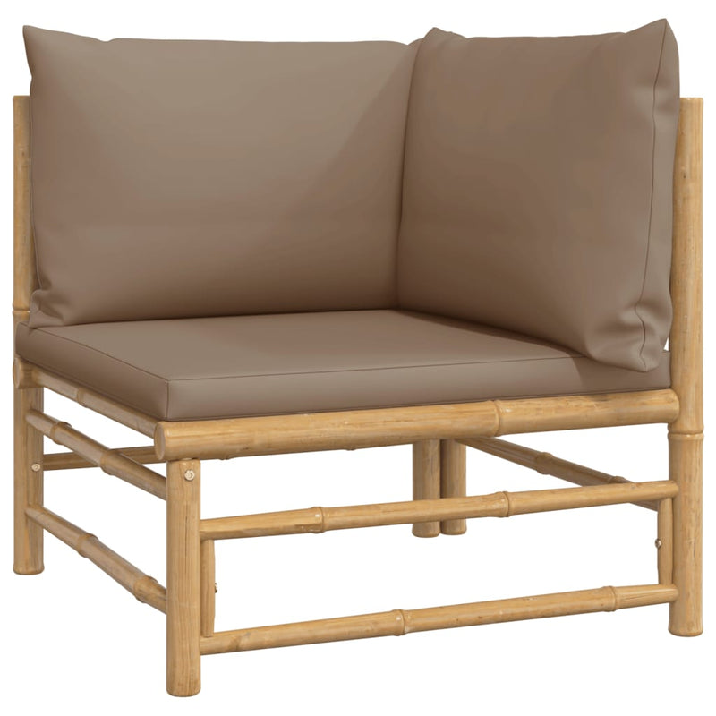 8_Piece_Garden_Lounge_Set_with_Taupe_Cushions__Bamboo_IMAGE_4_EAN:8720845744540