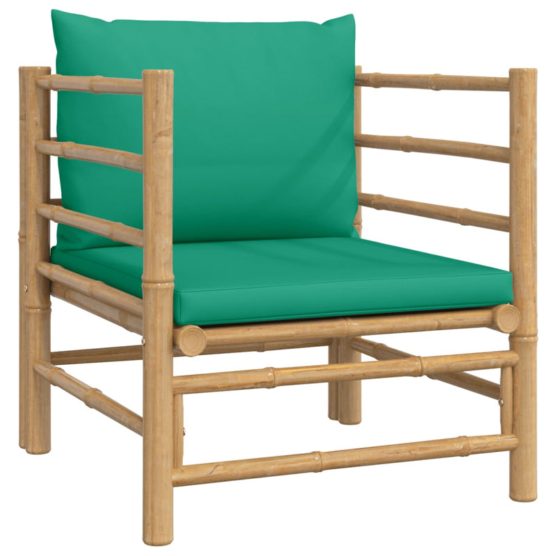 6_Piece_Garden_Lounge_Set_with_Green_Cushions__Bamboo_IMAGE_6_EAN:8720845744755