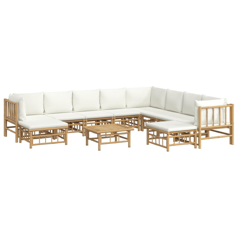 11_Piece_Garden_Lounge_Set_with_Cream_White_Cushions__Bamboo_IMAGE_3_EAN:8720845745219