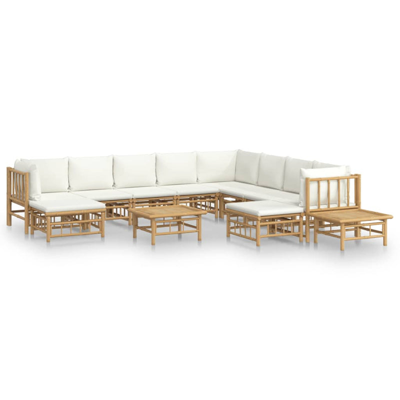 12_Piece_Garden_Lounge_Set_with_Cream_White_Cushions__Bamboo_IMAGE_2_EAN:8720845745233