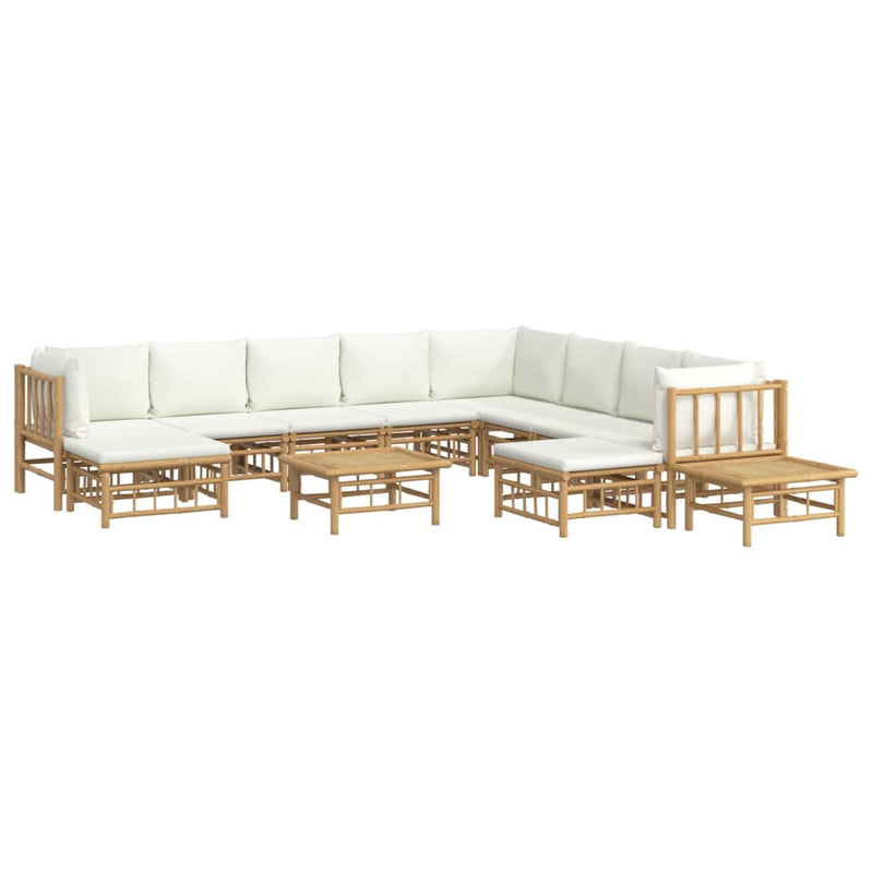 12_Piece_Garden_Lounge_Set_with_Cream_White_Cushions__Bamboo_IMAGE_3_EAN:8720845745233