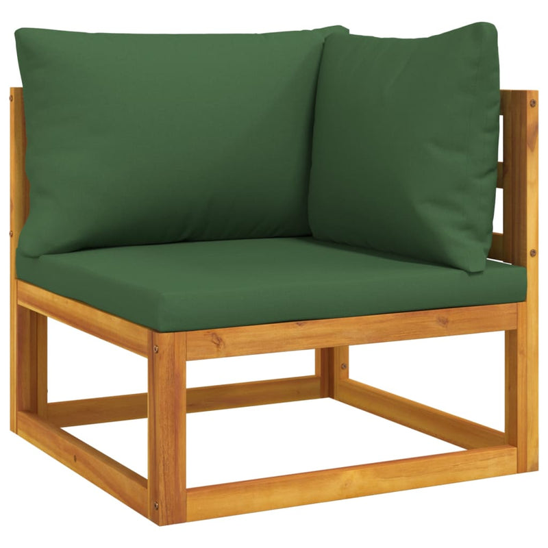 5_Piece_Garden_Lounge_Set_with_Green_Cushions_Solid_Wood_IMAGE_4_EAN:8720845746377