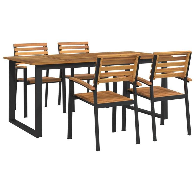5_Piece_Garden_Dining_Set_Solid_Wood_Acacia_and_Metal_IMAGE_2_EAN:8720845746728