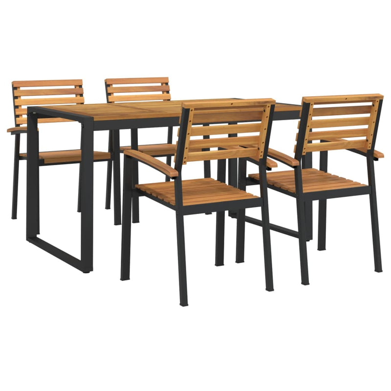 5_Piece_Garden_Dining_Set_Solid_Wood_Acacia_and_Metal_IMAGE_2_EAN:8720845746766