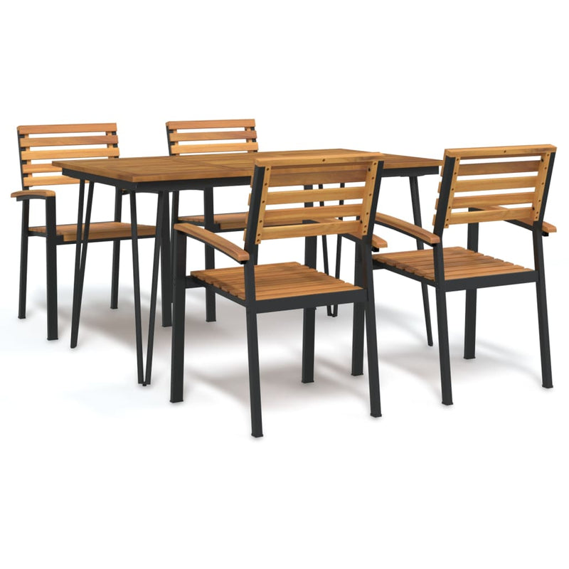 5_Piece_Garden_Dining_Set_Solid_Wood_Acacia_and_Metal_IMAGE_1_EAN:8720845746841
