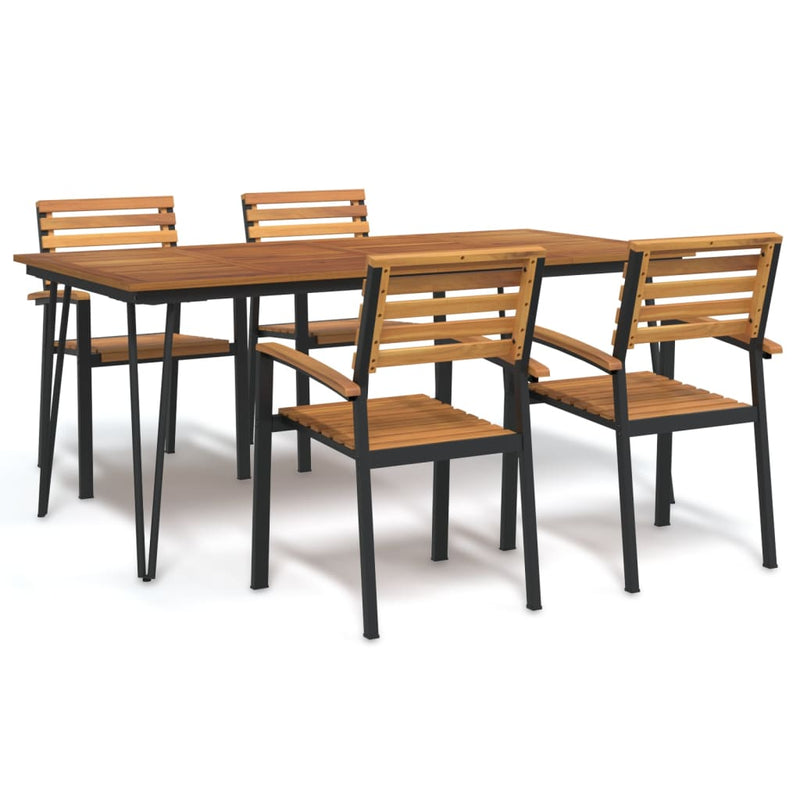 5_Piece_Garden_Dining_Set_Solid_Wood_Acacia_and_Metal_IMAGE_1_EAN:8720845746889
