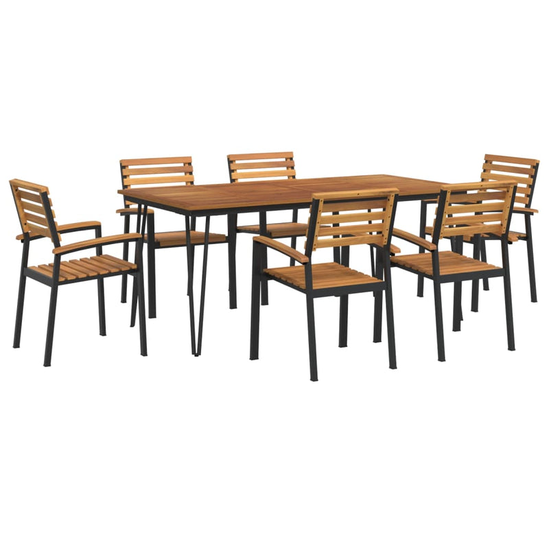 7_Piece_Garden_Dining_Set_Solid_Wood_Acacia_and_Metal_IMAGE_2_EAN:8720845746896