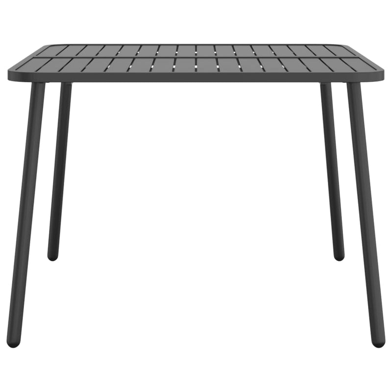 Garden Table Anthracite 100x100x71 cm Steel