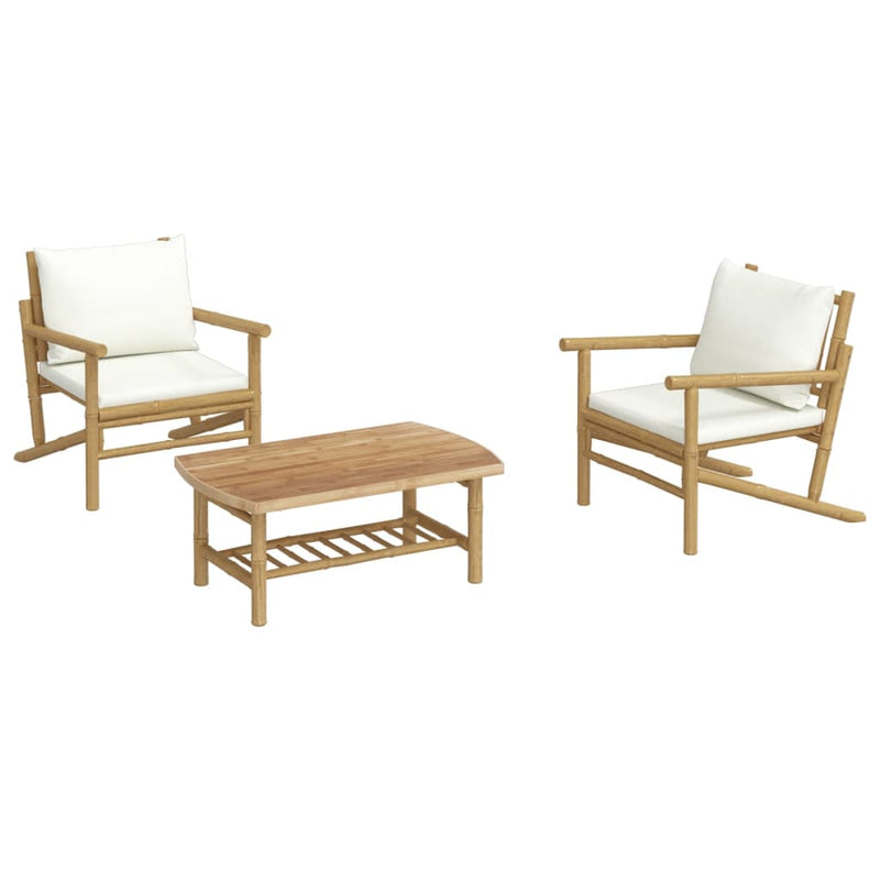 3_Piece_Garden_Lounge_Set_with_Cream_White_Cushions_Bamboo_IMAGE_3_EAN:8720845785741