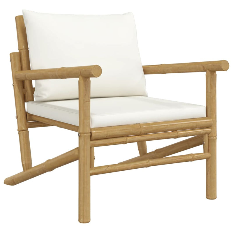 3_Piece_Garden_Lounge_Set_with_Cream_White_Cushions_Bamboo_IMAGE_4_EAN:8720845785741