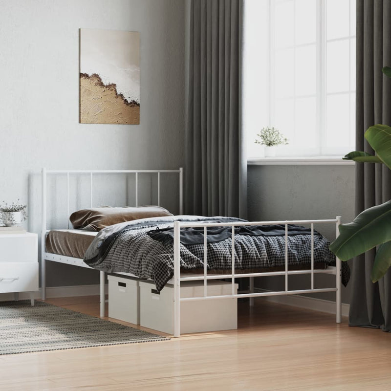 Metal_Bed_Frame_with_Headboard_and_Footboard_White_107x203_cm_King_Single_Size_IMAGE_1