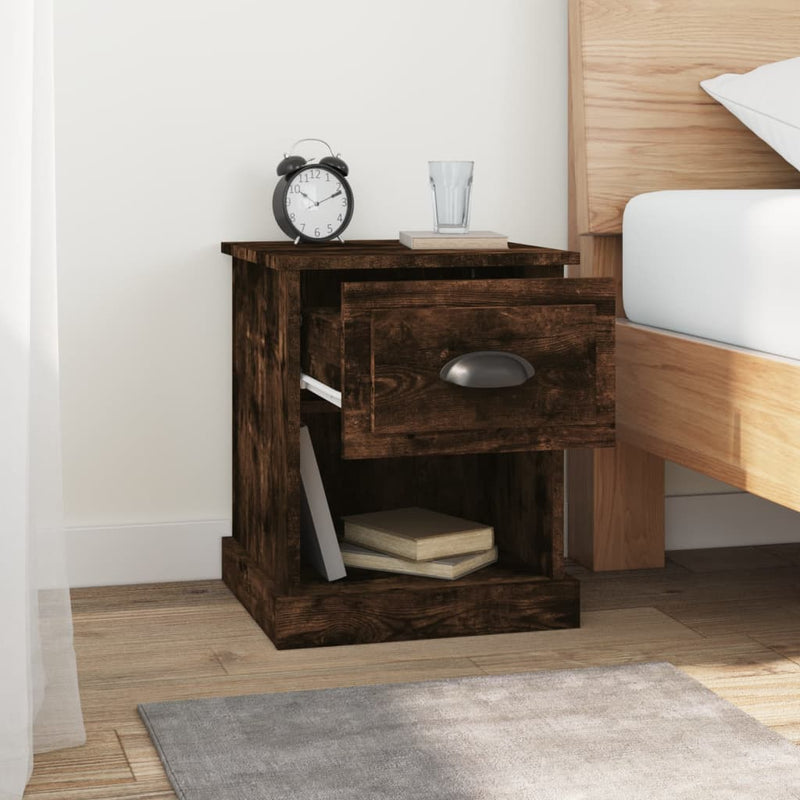 Bedside Cabinets 2 pcs Smoked Oak 39x39x47.5 cm Engineered Wood