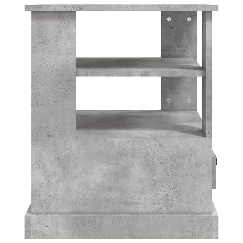 Side Table Concrete Grey 50x50x60 cm Engineered Wood