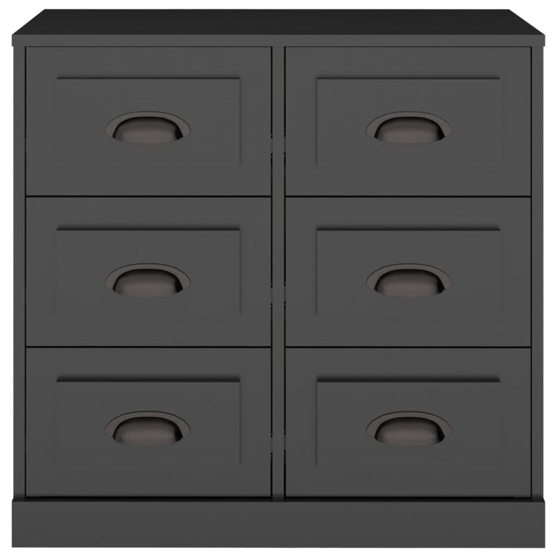 Sideboard Black 70x35.5x67.5 cm Engineered Wood