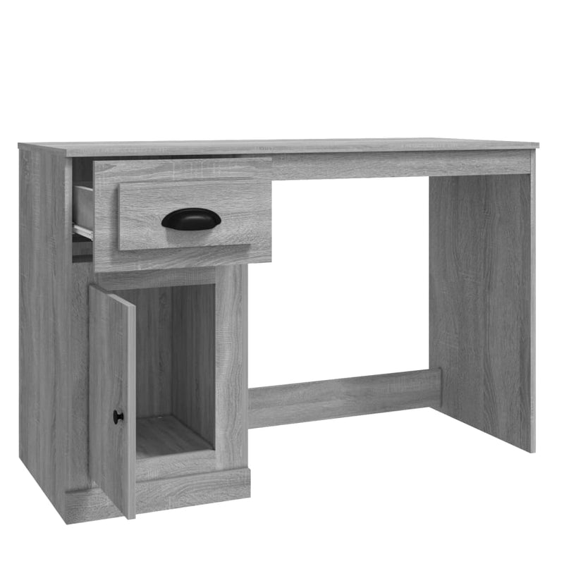 Desk with Drawer Grey Sonoma 115x50x75 cm Engineered Wood