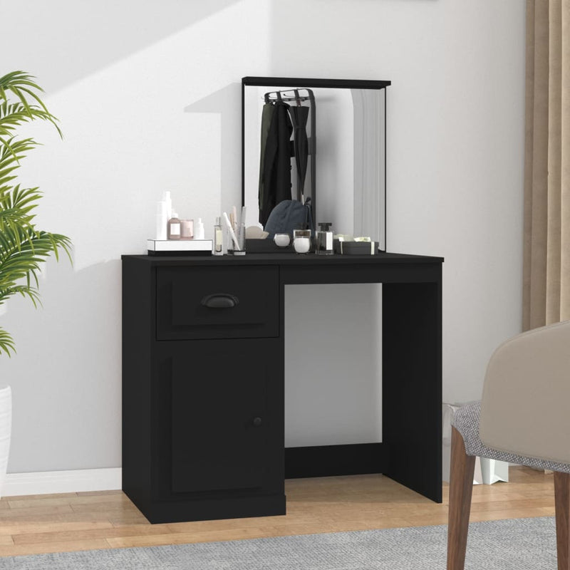 Dressing_Table_with_Mirror_Black_90x50x132.5_cm_Engineered_Wood_IMAGE_1_EAN:8720845794033