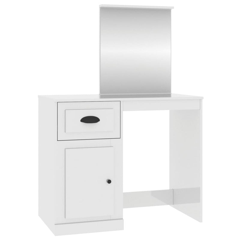 Dressing_Table_with_Mirror_High_Gloss_White_90x50x132.5_cm_Engineered_Wood_IMAGE_2_EAN:8720845794040