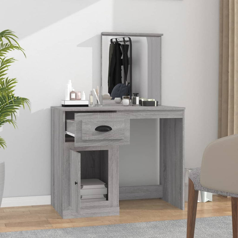 Dressing_Table_with_Mirror_Grey_Sonoma_90x50x132.5_cm_Engineered_Wood_IMAGE_3_EAN:8720845794088