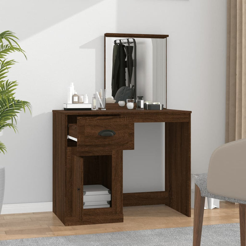 Dressing_Table_with_Mirror_Brown_Oak_90x50x132.5_cm_Engineered_Wood_IMAGE_3_EAN:8720845794095