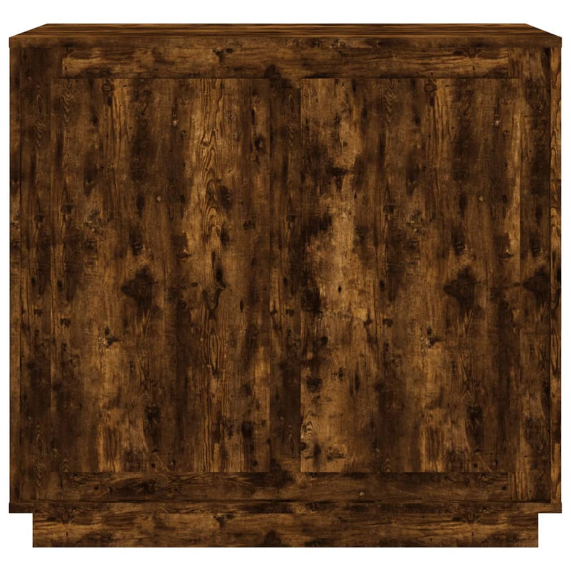 Sideboard Smoked Oak 80x34x75 cm Engineered Wood