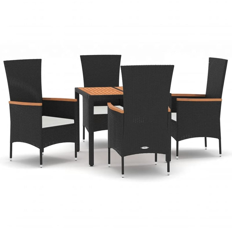 5_Piece_Garden_Dining_Set_with_Cushions_Black_Poly_Rattan_IMAGE_2_EAN:8720845799939