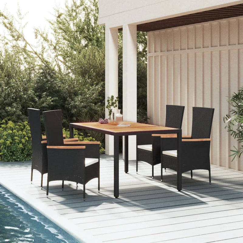 5_Piece_Garden_Dining_Set_with_Cushions_Black_Poly_Rattan_IMAGE_1_EAN:8720845799946