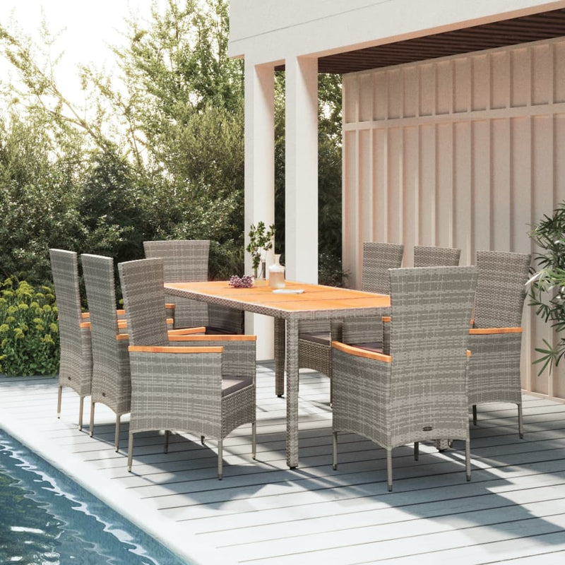 9_Piece_Garden_Dining_Set_with_Cushions_Grey_Poly_Rattan_IMAGE_1_EAN:8720845800079
