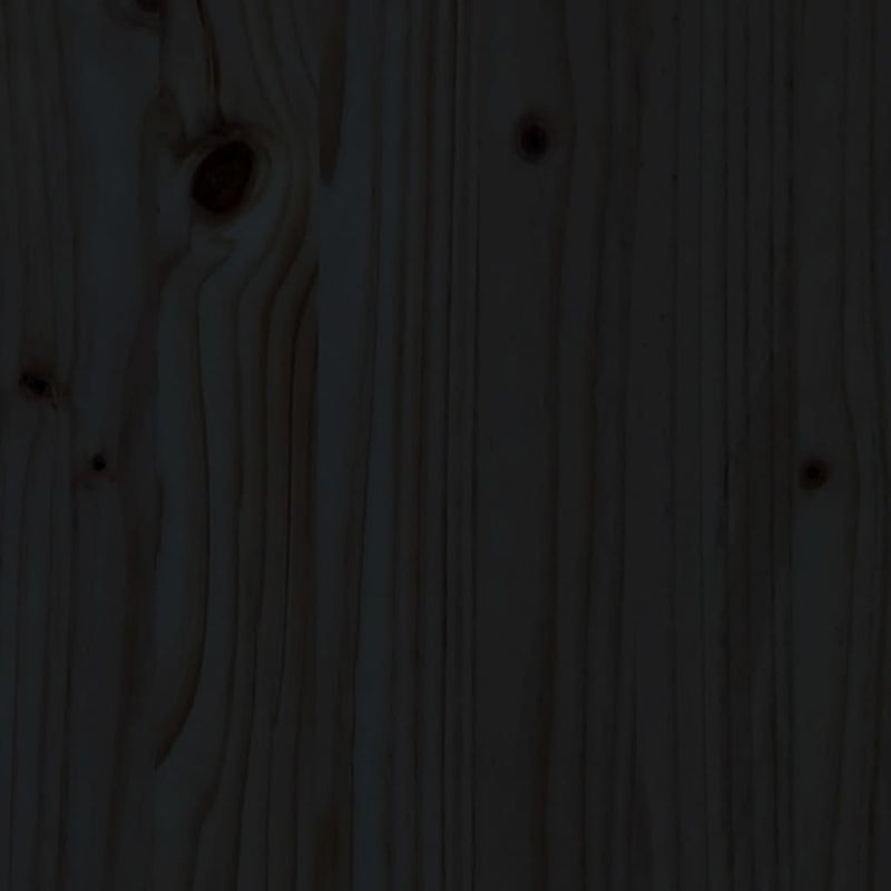 7 Piece Garden Bar Set Black Solid Wood Pine