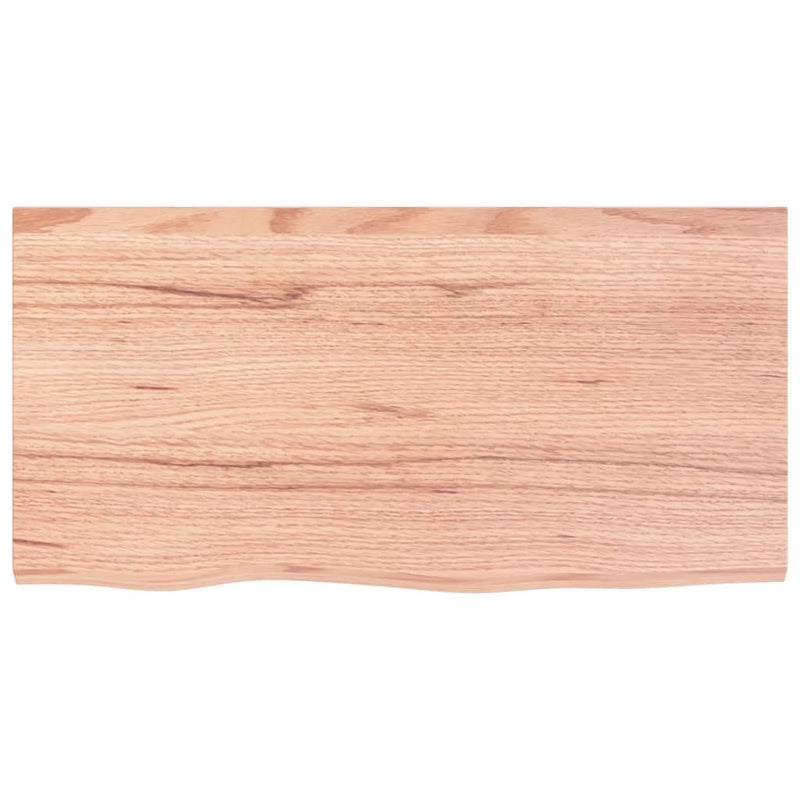 Wall Shelf Light Brown 80x40x4 cm Treated Solid Wood Oak