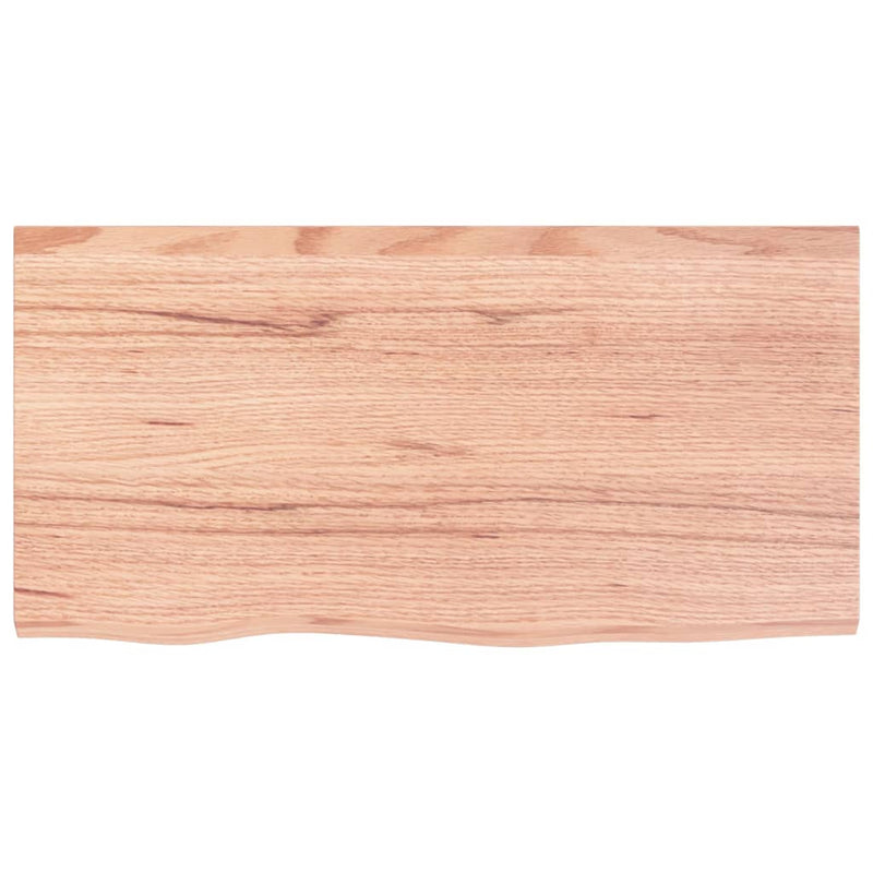 Wall Shelf Light Brown 80x40x6 cm Treated Solid Wood Oak