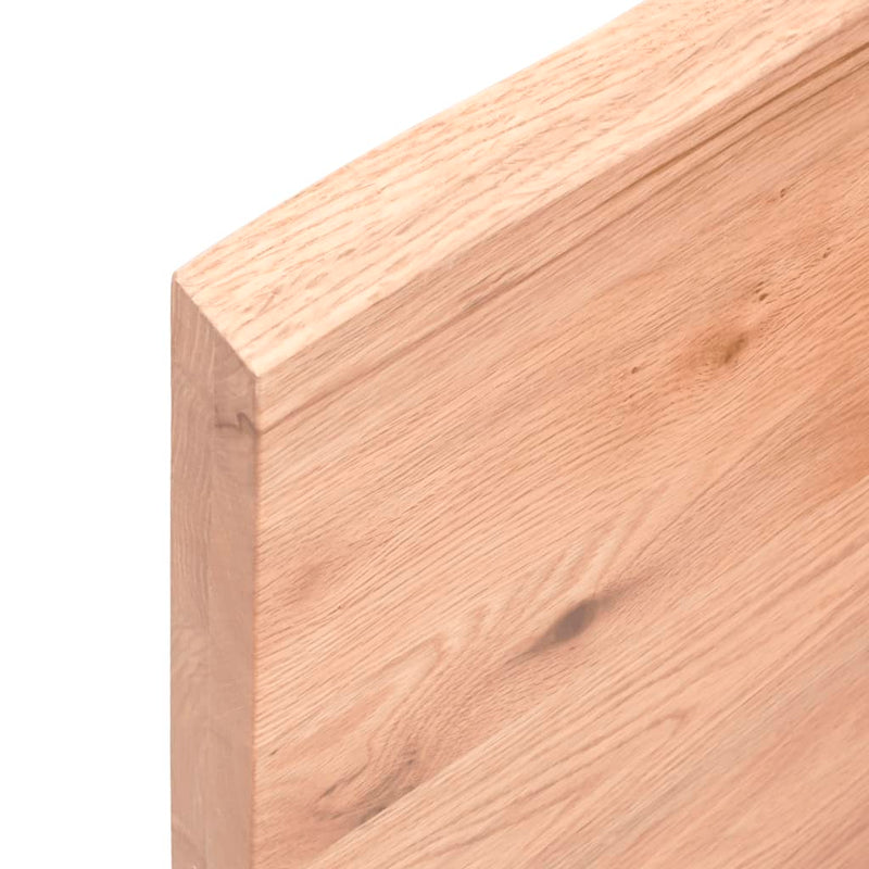 Wall Shelf Light Brown 180x40x4 cm Treated Solid Wood Oak