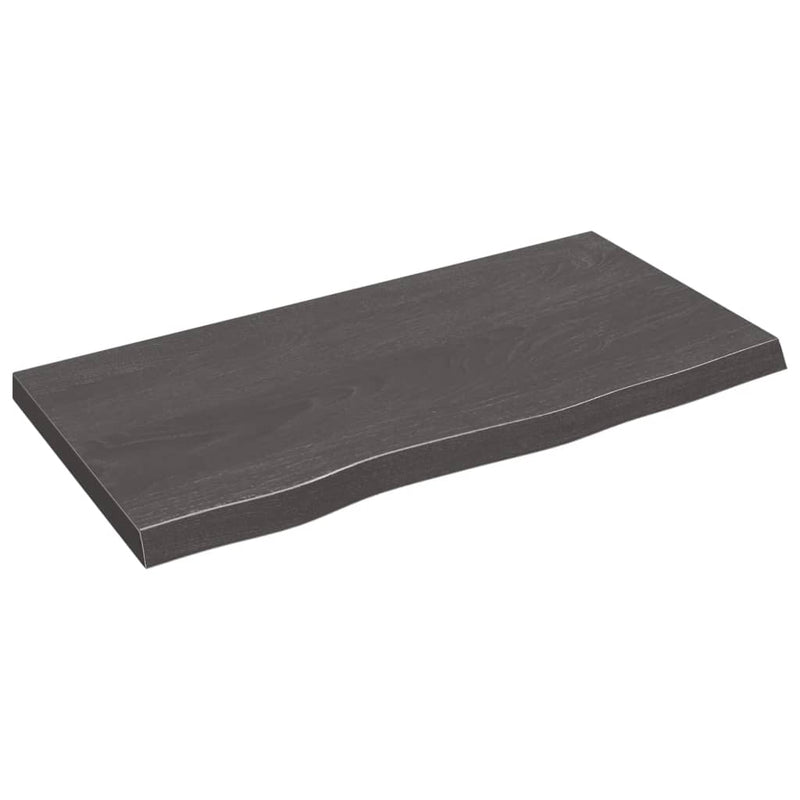 Wall Shelf Dark Grey 80x40x4 cm Treated Solid Wood Oak