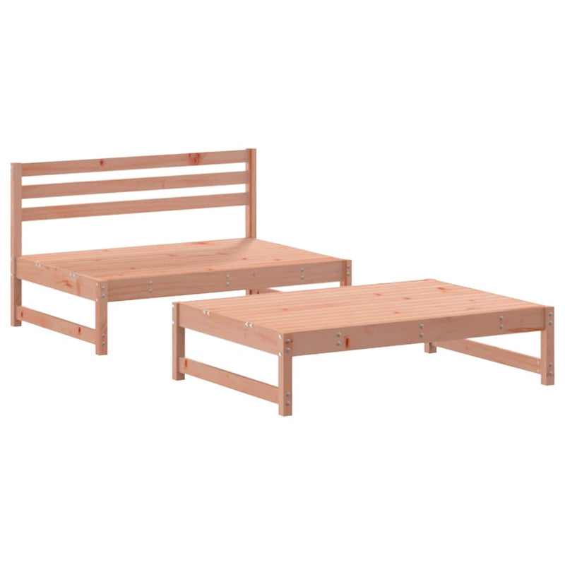 2 Piece Garden Lounge Set with Cushions Solid Wood Douglas