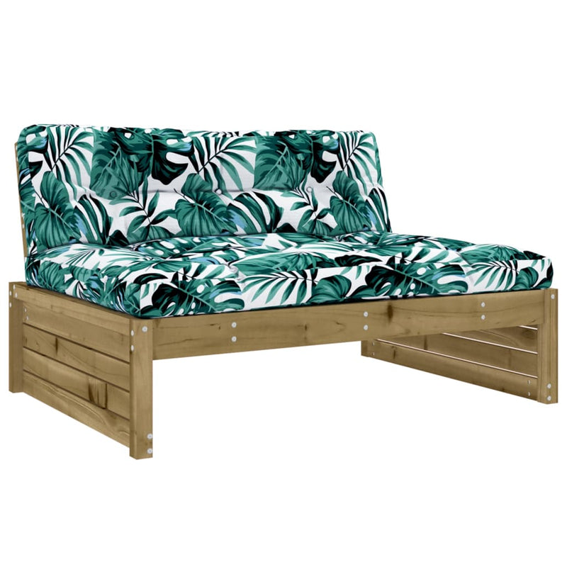 4 Piece Garden Lounge Set with Cushions Impregnated Wood Pine