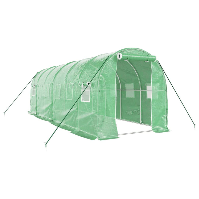 Greenhouse with Steel Frame Green 12 m² 6x2x2 m