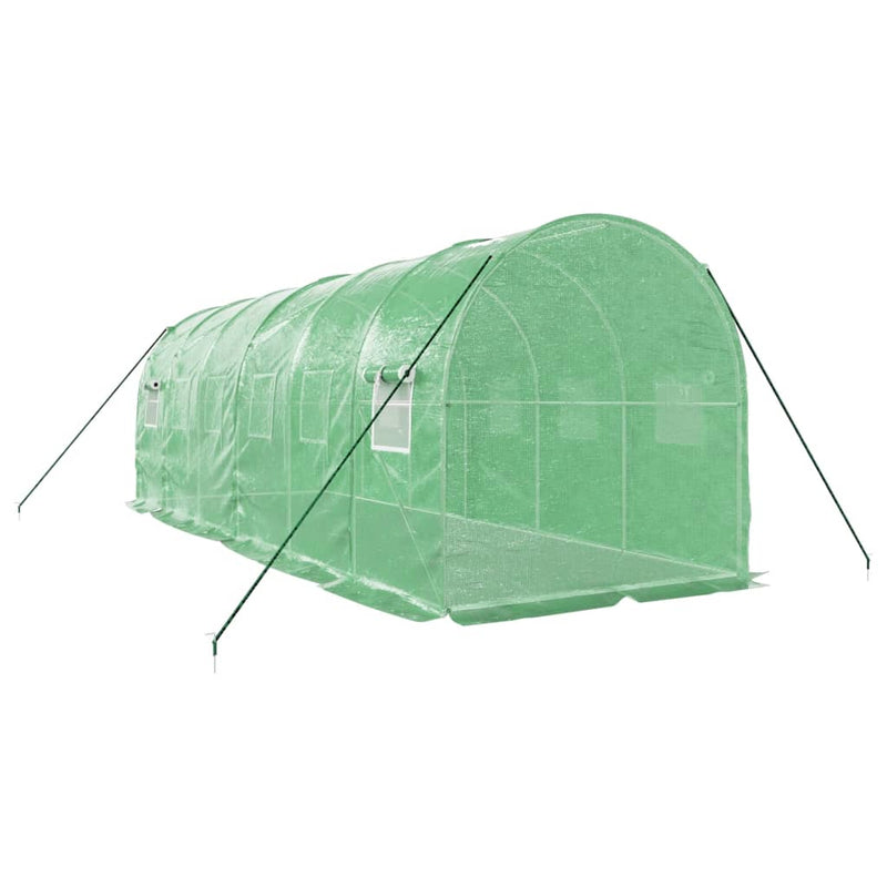 Greenhouse with Steel Frame Green 12 m² 6x2x2 m