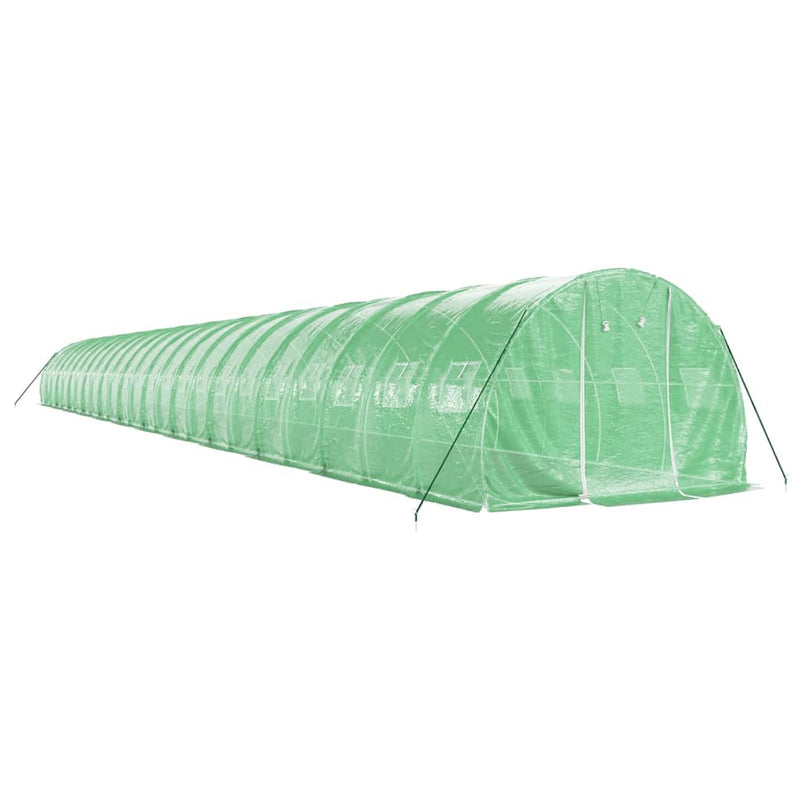 Greenhouse with Steel Frame Green 72 m² 24x3x2 m